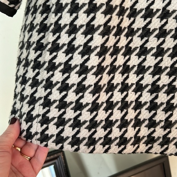 JONATHAN MARTIN Black/White Houndstooth Wool Lined Jacket, Size Small, GUC. - Picture 6 of 9